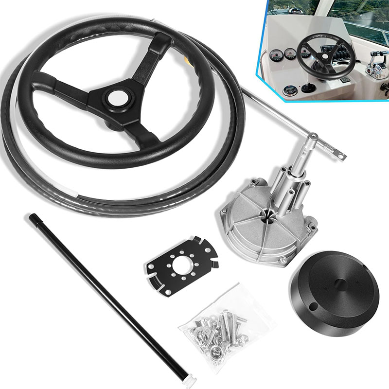 Fishing Boat Steering Wheel - 보트 조향 시스템, 15피트 케이블 아웃보드